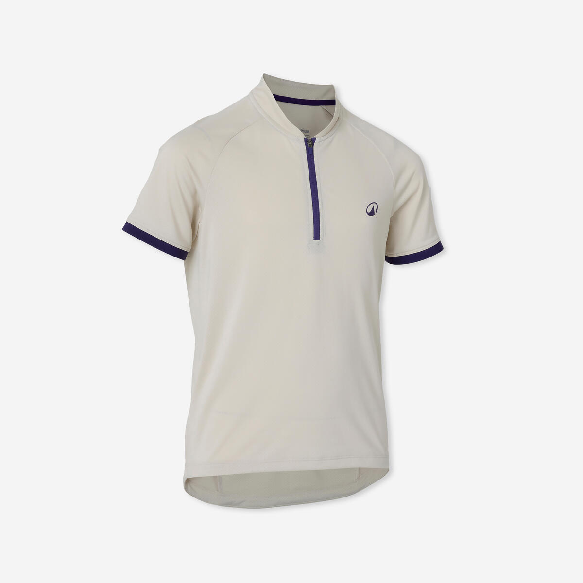 Maillot manches courtes vélo enfant 7-11 ans, 500 Beige