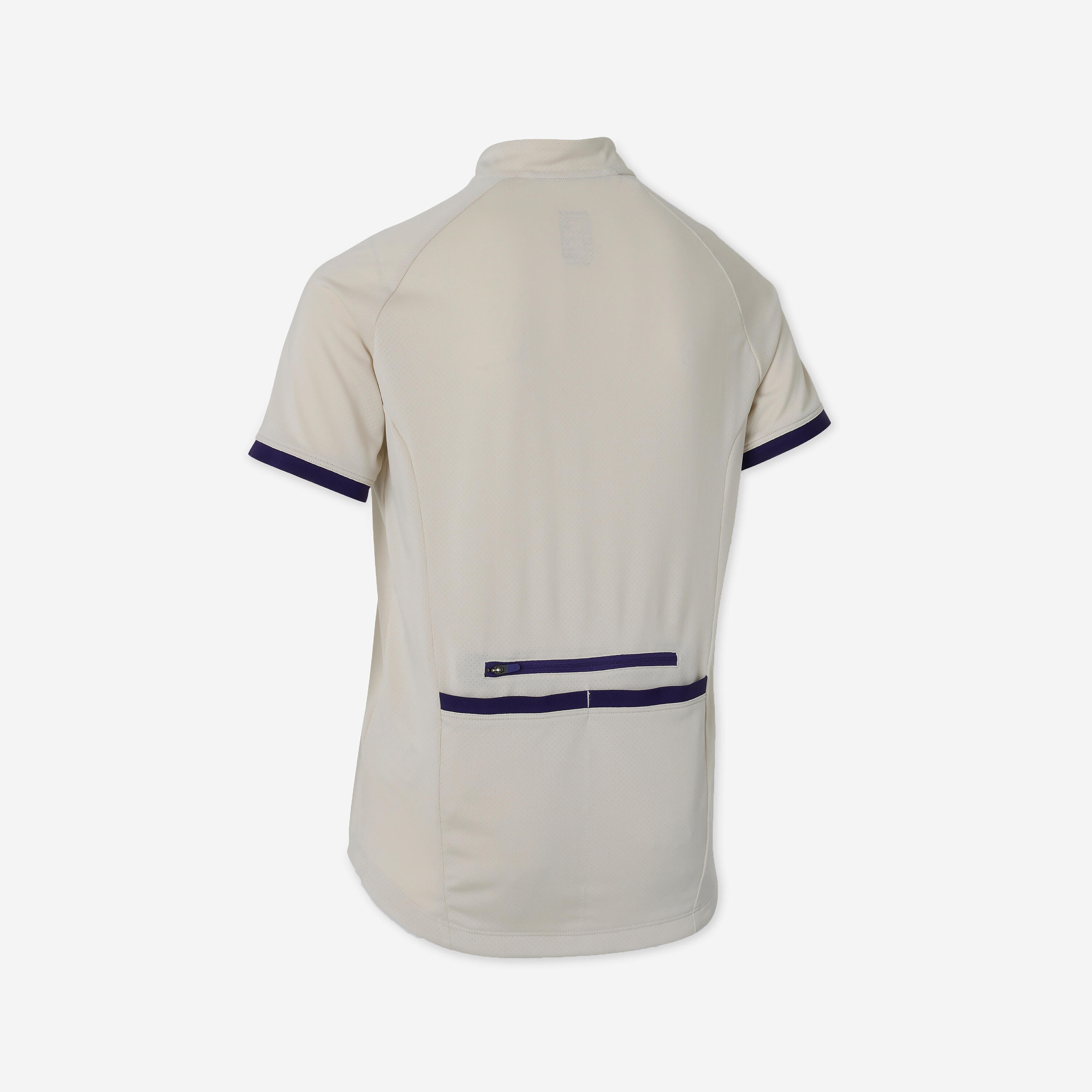Fietsshirt 500 met korte mouwen voor kinderen beige 7-11 jaar 2/6