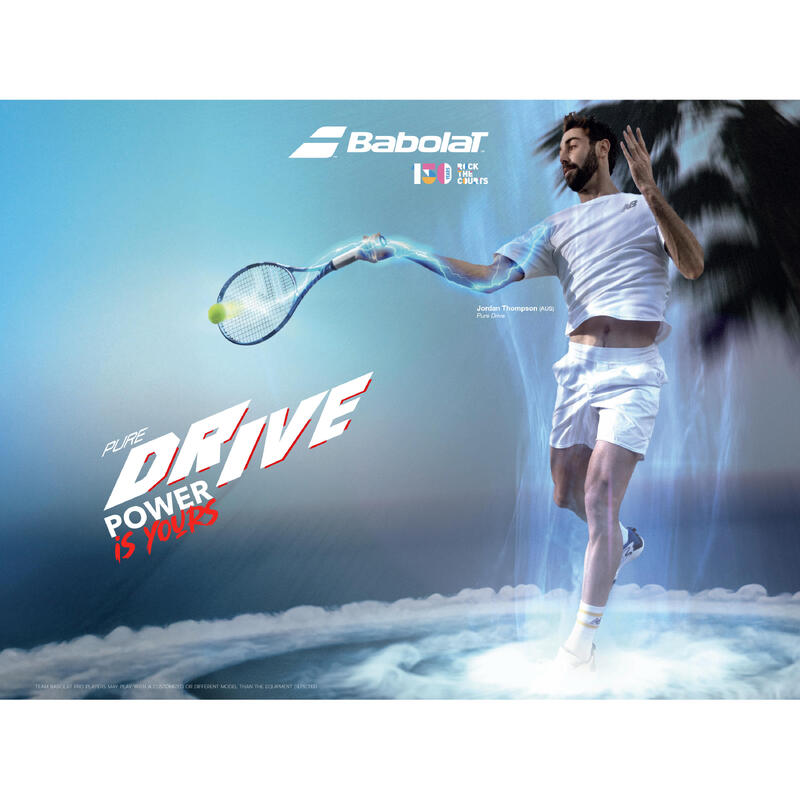Raquette de tennis adulte - babolat pure drive bleu clair 300g