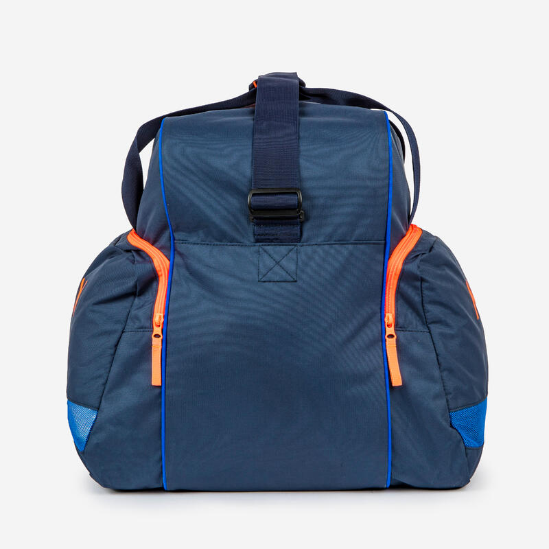 Taška na míče na vodní polo 60 l modro-oranžová fluorescenční