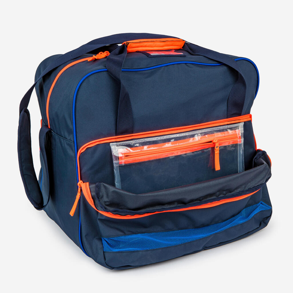 Taška na lopty na vodné pólo 60 l modro-fluorescenčne oranžová