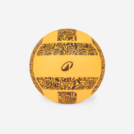 Grand ballon de piscine adhérent - poly orange