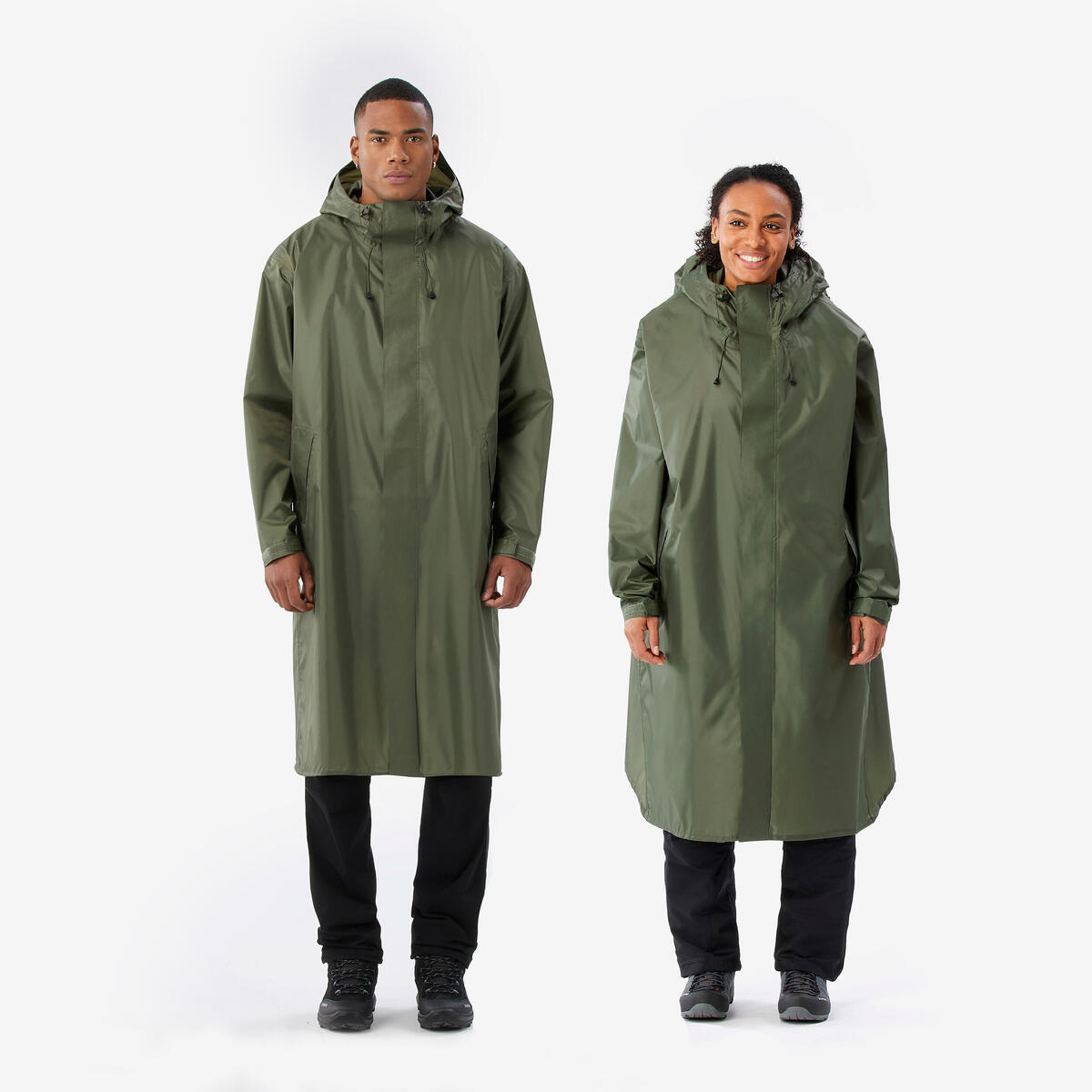 Poncho de pluie et de randonnée ajustable, 75 L max, MT900 2.0 Kaki