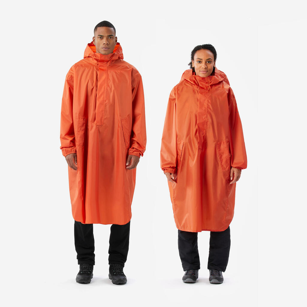 Turistické pončo do dažďa MT500 60 l oranžové