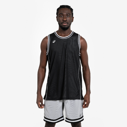 Maillot de Basketball sans manche réversible Adulte - TKR-500 noir blanc