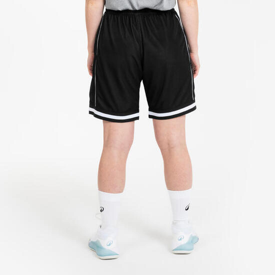 Short de Basketball réversible Adulte - SHORT 500 blanc noir