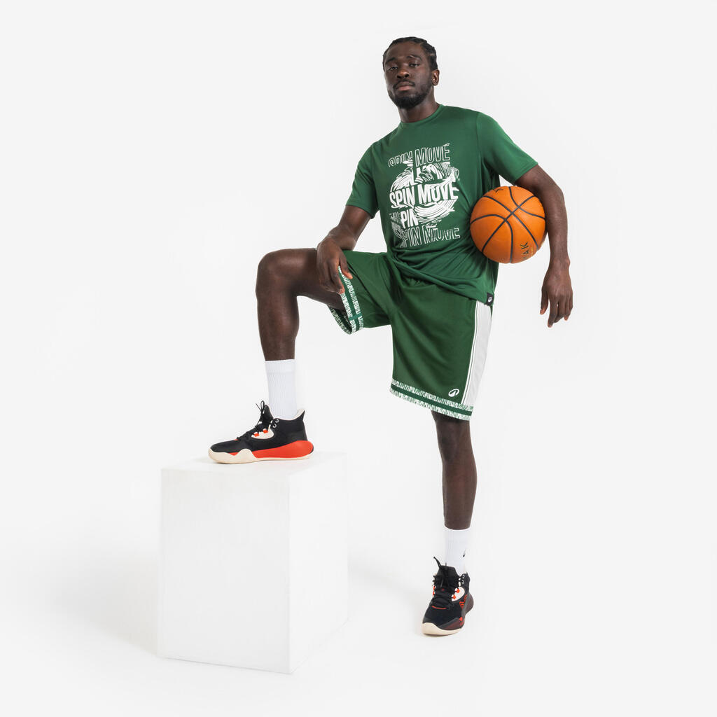 Playera de básquetbol negra TS500 Fast