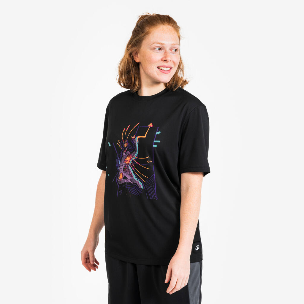 T-shirt / maillot basketball - TS500 fast Black