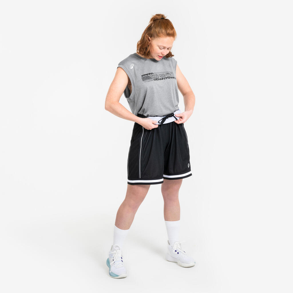 Men's/Women's Sleeveless Basketball Shirt Fast 500 - Grey