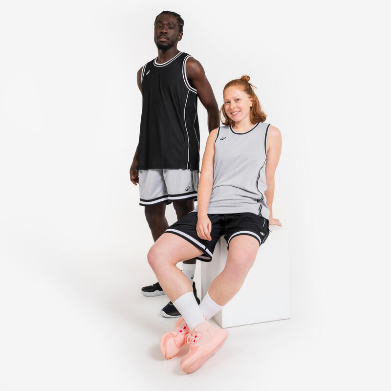 Maiou reversibil Baschet TKR-500 Negru-Alb Adulți
