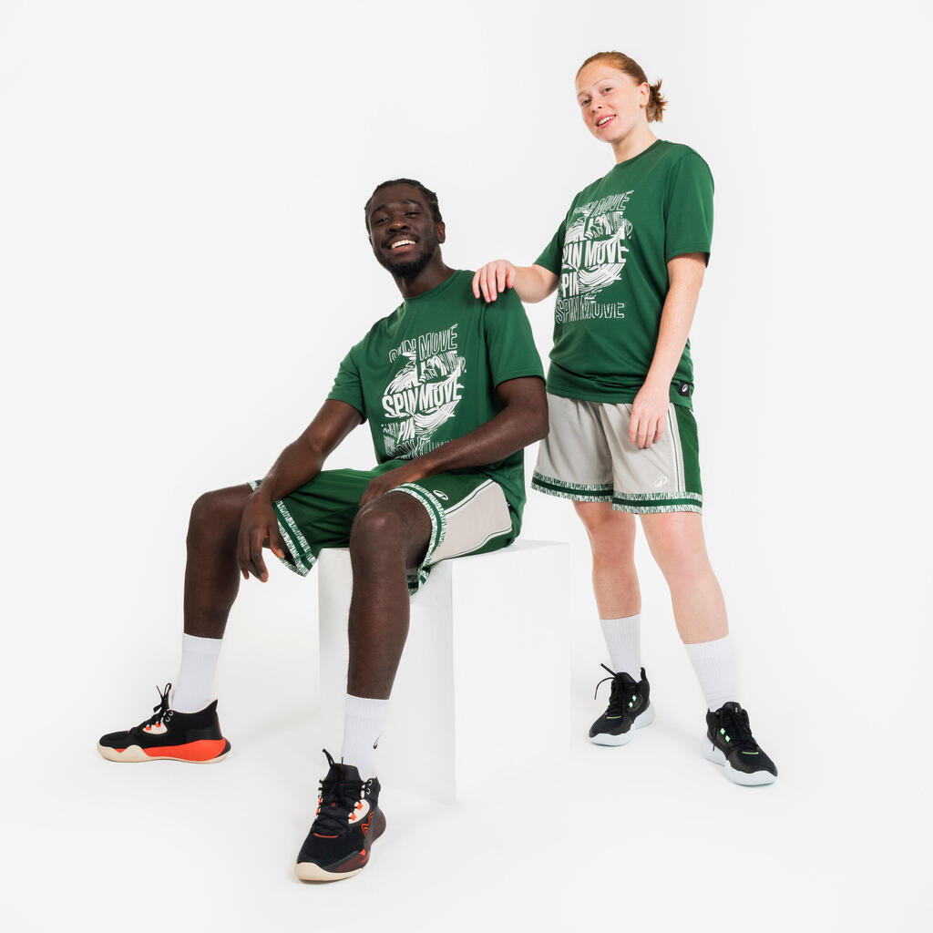 Playera de básquetbol negra TS500 Fast