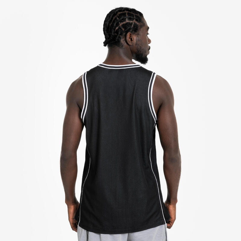 Yetişkin Basketbol Forması - Siyah/Beyaz - TKR-500