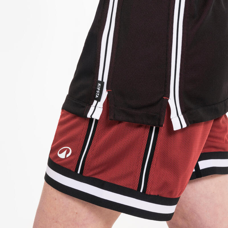 Yetişkin Basketbol Şortu - Siyah/Kırmızı - SHORT 500