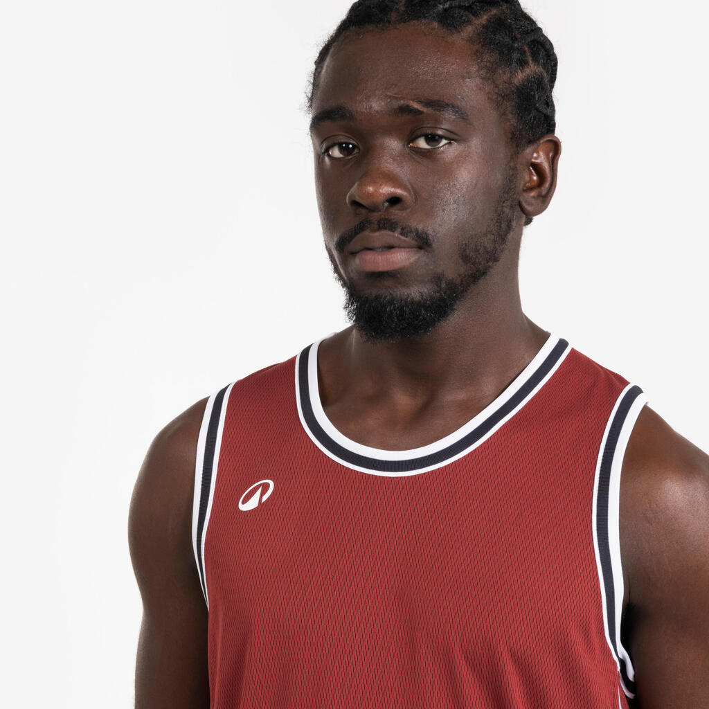 Maillot de Basketball sans manche réversible Adulte - TKR-500 gris bleu