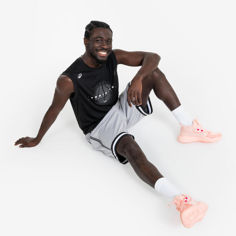 MAILLOT DE BASKETBALL SANS MANCHE HOMME/FEMME - FAST 500 NOIR