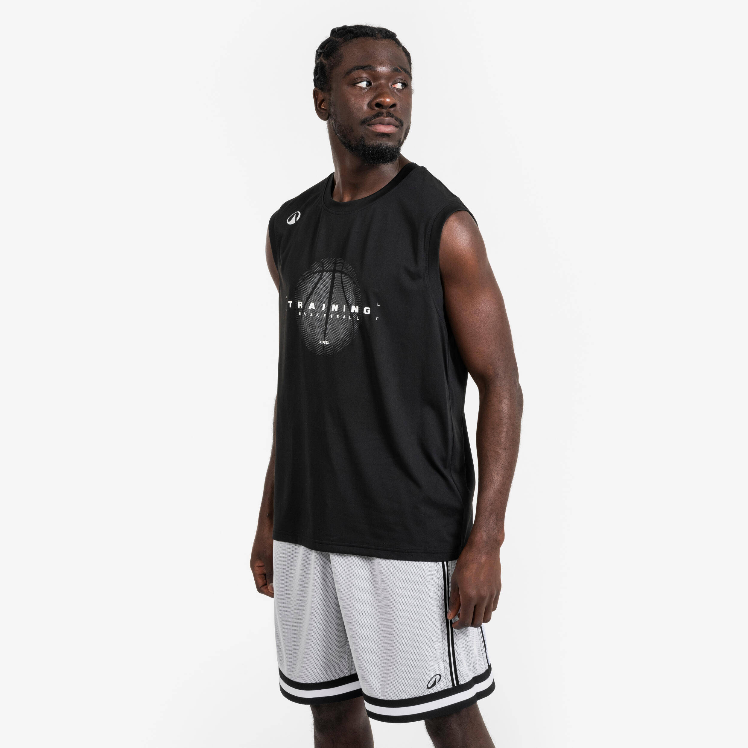 Men's/Women's Sleeveless Basketball Shirt Fast 500 - Black