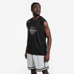 CAMISETA DE BALONCESTO SIN MANGAS HOMBRE/MUJER - FAST 500 NEGRO