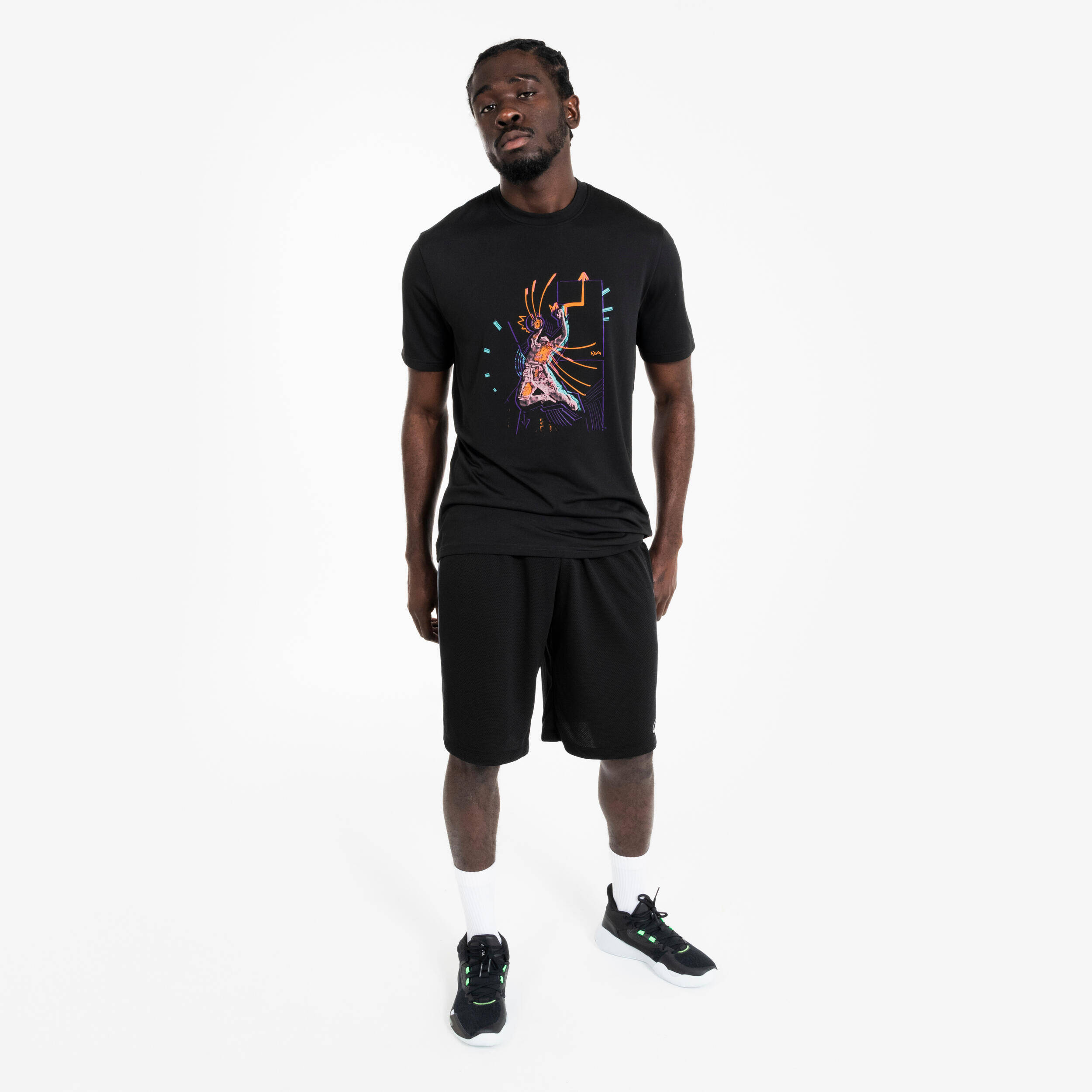 Unisex Basketball TShirt TS500 - Black -  5