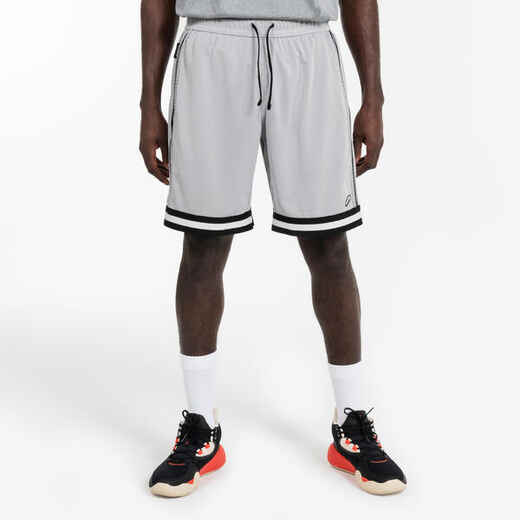 
      Damen/Herren Basketball Shorts wendbar - SHR-500 schwarz/weiß
  