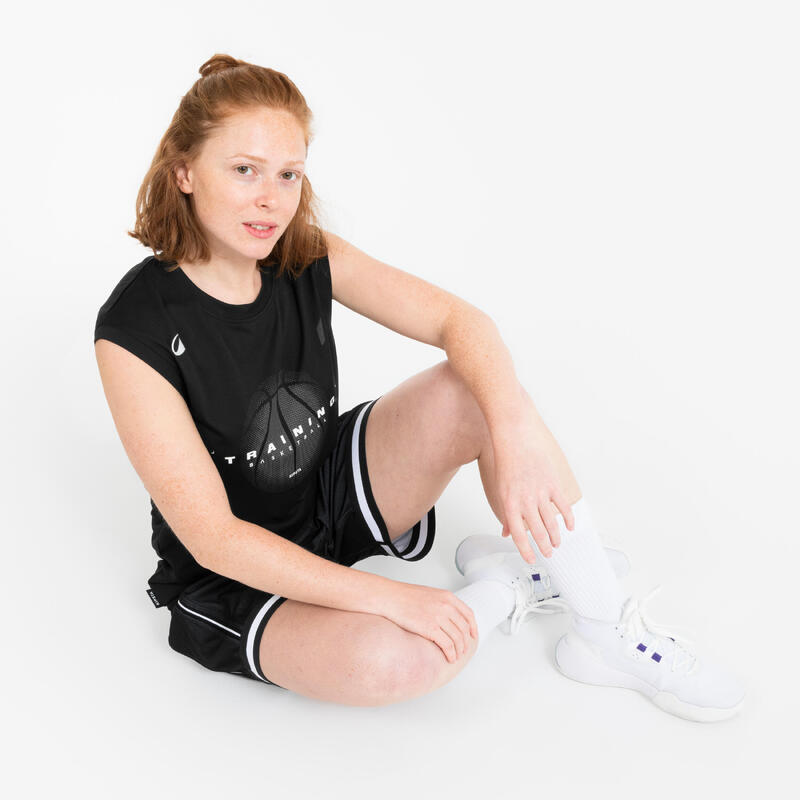 MAILLOT DE BASKETBALL SANS MANCHE HOMME/FEMME - FAST 500 NOIR