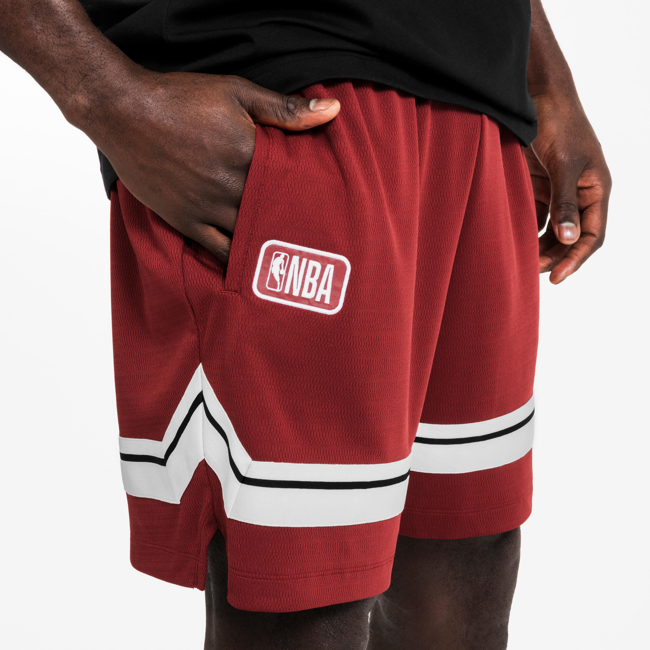 Basketbalshort NBA heren/dames SH 900 bordeaux 4/8