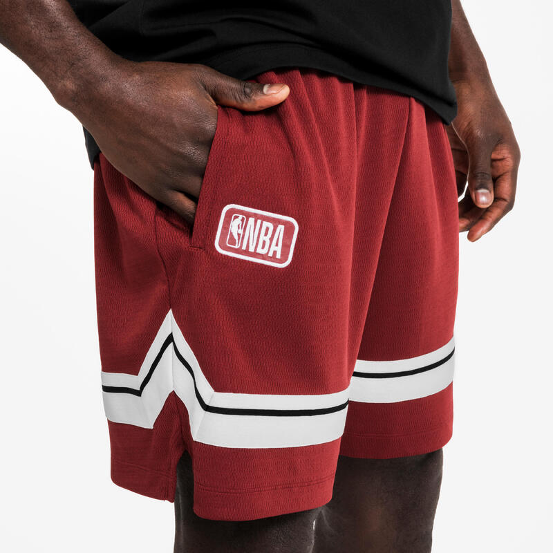 Short de basketball NBA  homme/femme - SH 900 AD Rouge bordeaux