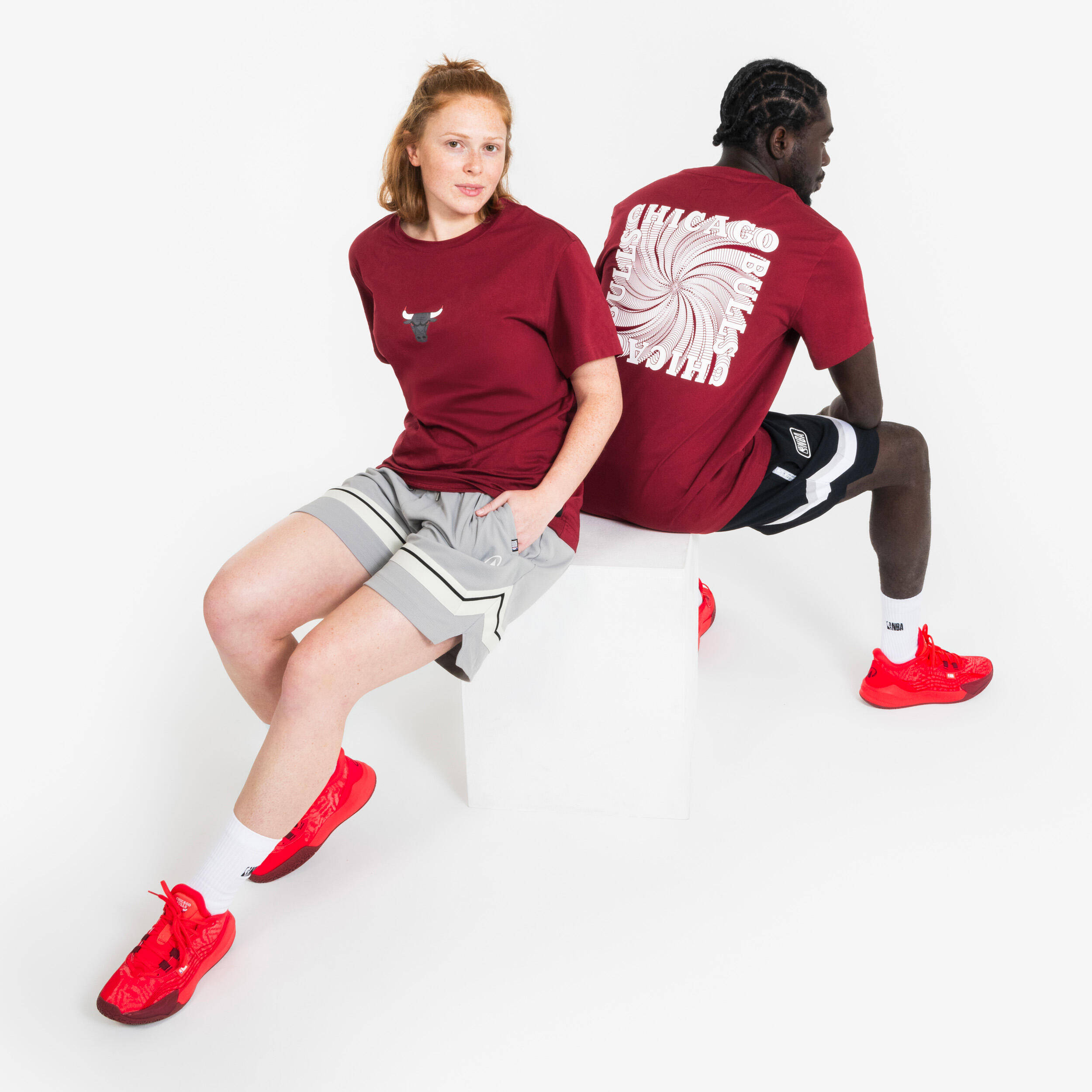 Unisex Basketball TShirt NBA 900AD - Chicago Bulls Red -  3