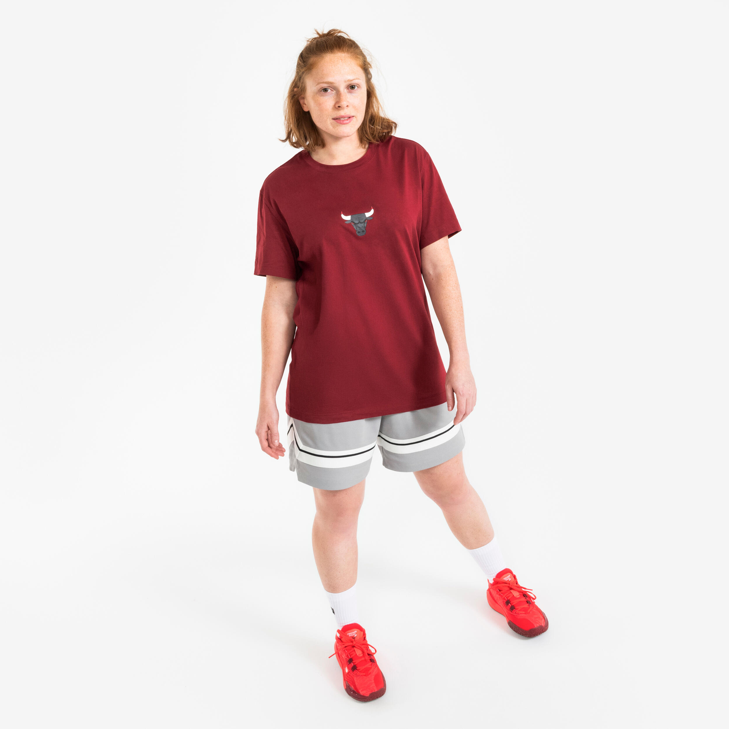 T-shirt basket adulto 900 NBA Chicago Bulls rossa 6/8