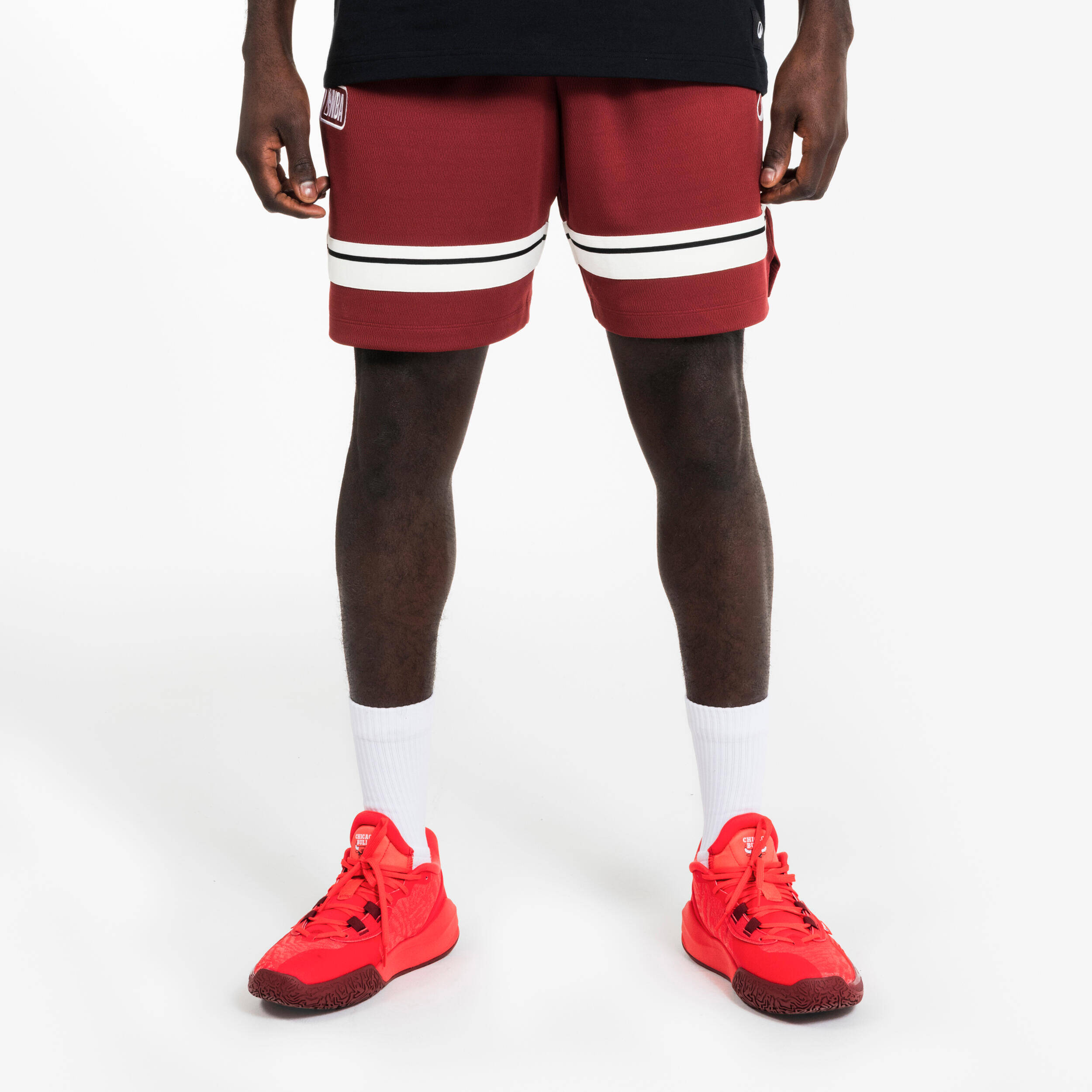 Unisex Basketball Shorts NBA SH900 - Red Burgundy -  1
