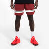 Men's/Women's Basketball Shorts SH 900 AD NBA - Red Burgundy