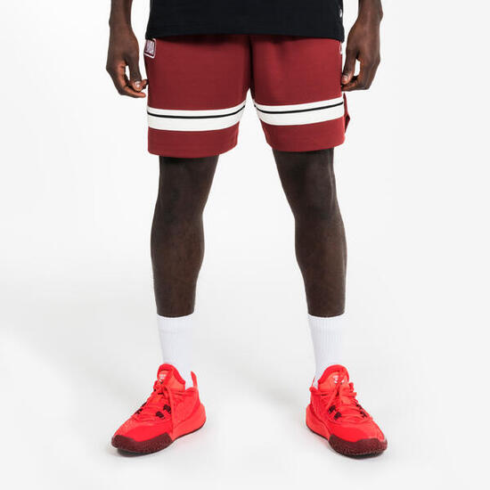 Short de basketball NBA homme/femme - SH 900 AD Rouge bordeaux