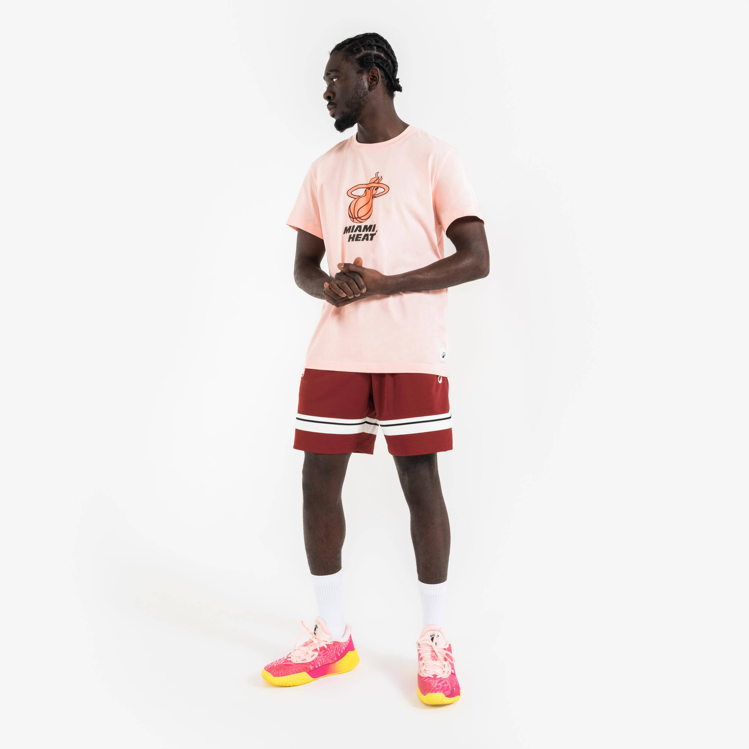 Unisex Basketball Shorts NBA SH900 - Red Burgundy -  2