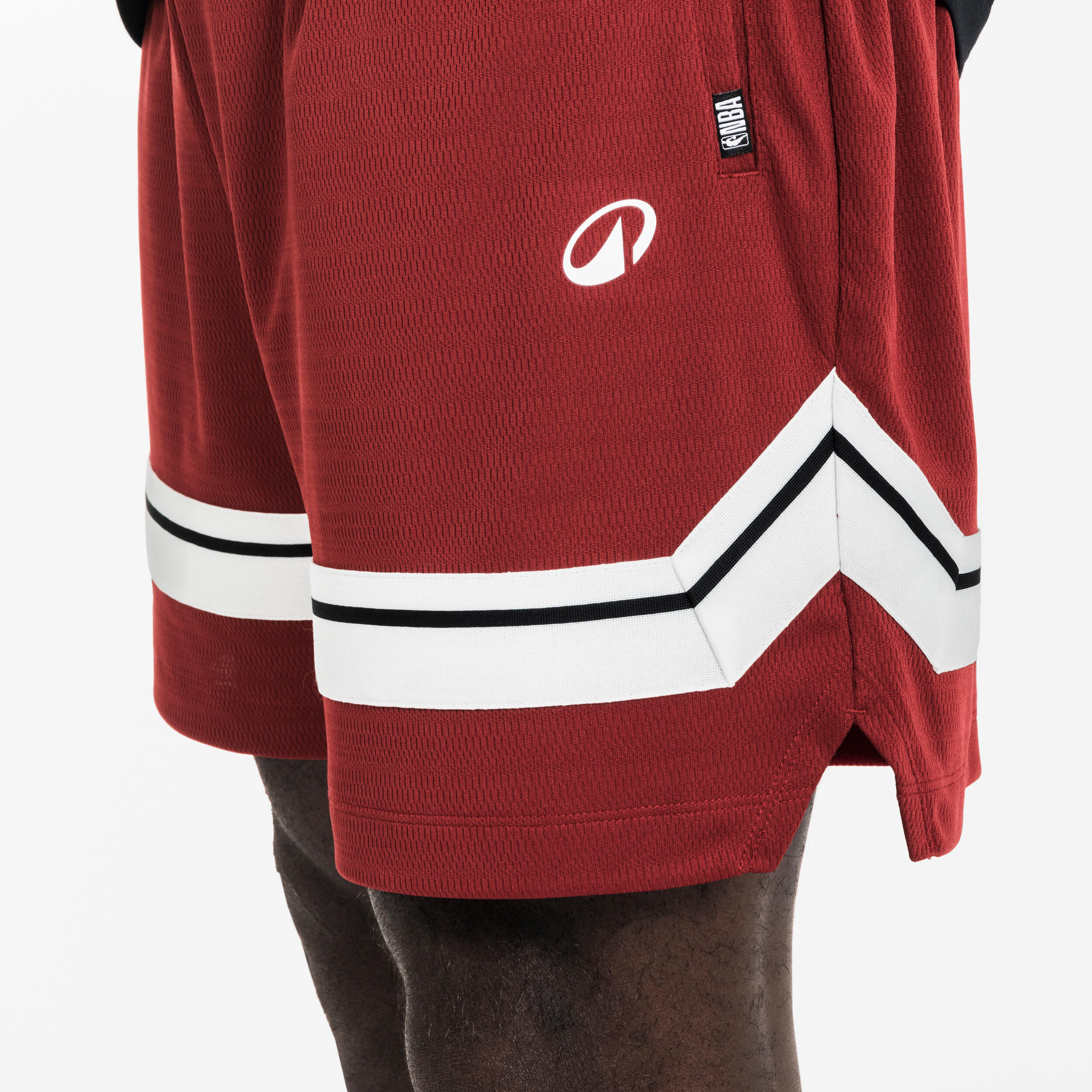 Basketbalshort NBA heren/dames SH 900 bordeaux 5/8