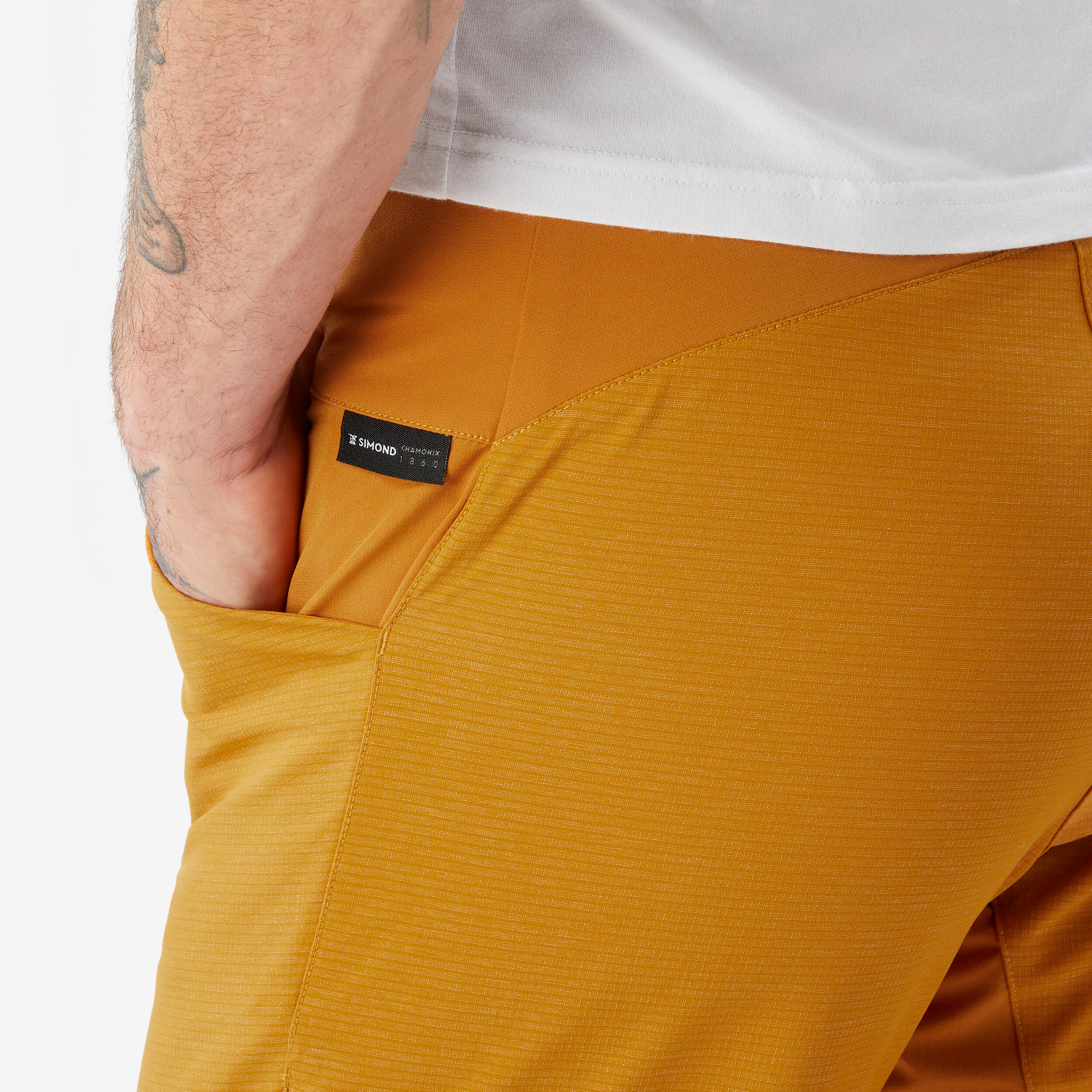 Men's Big Wall Climbing Pants EDGE - Ochre 8/8