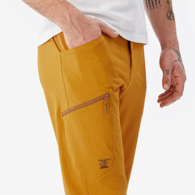 Pantalon Escaladă la stâncă EDGE Galben Bărbați 