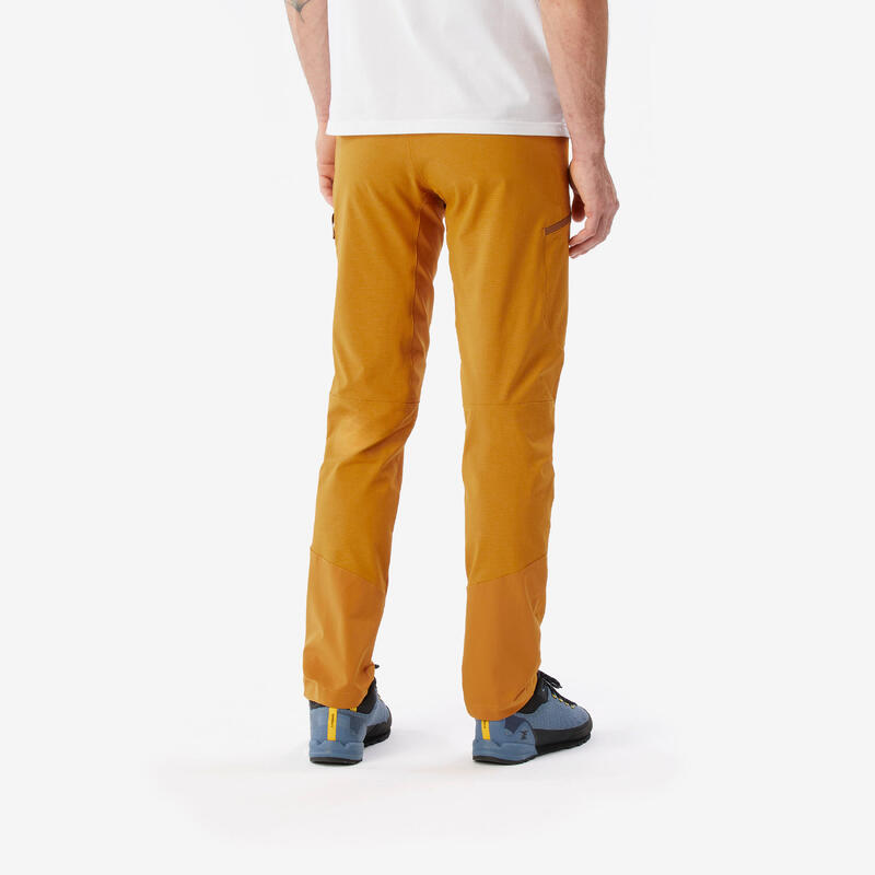 Pantalon Escaladă la stâncă EDGE Galben Bărbați 
