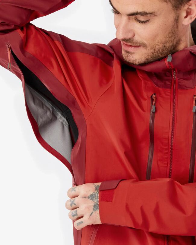 Regenjacke BERGSTEIGEN Herren wasserdicht - EVO Alpinism rot