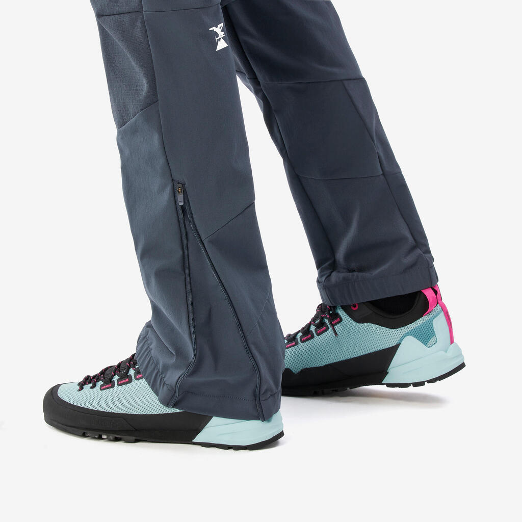 Tamnosive ženske pantalone za planinarenje LIGHT EVO