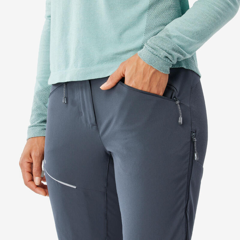 Pantalon ușor alpinism Light evo gri damă