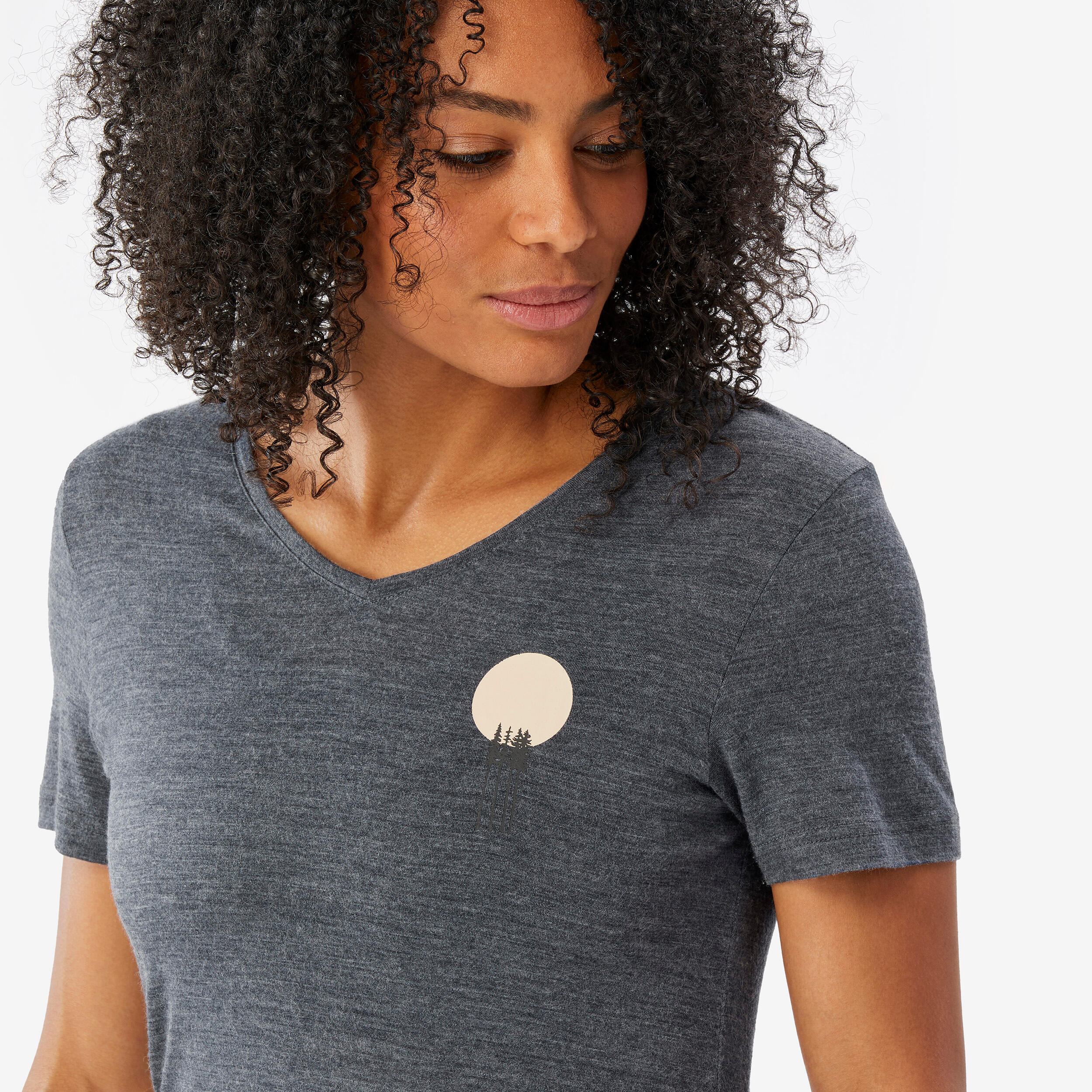 Women’s Merino Wool Trekking T-Shirt, Travel 500 - SIMOND