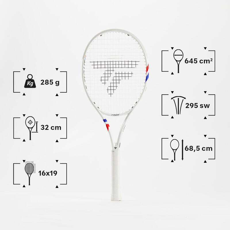 Yetişkin Tenis Raketi - Beyaz - Tecnifibre T-fight Isoflex 285 V2