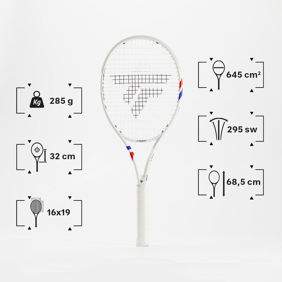 Yetişkin Tenis Raketi - Beyaz - Tecnifibre T-fight Isoflex 285 V2