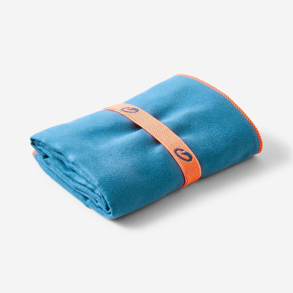 מגבת מיקרופייבר, מידה L,‏ גודל 80X130 ס"מ - כחול