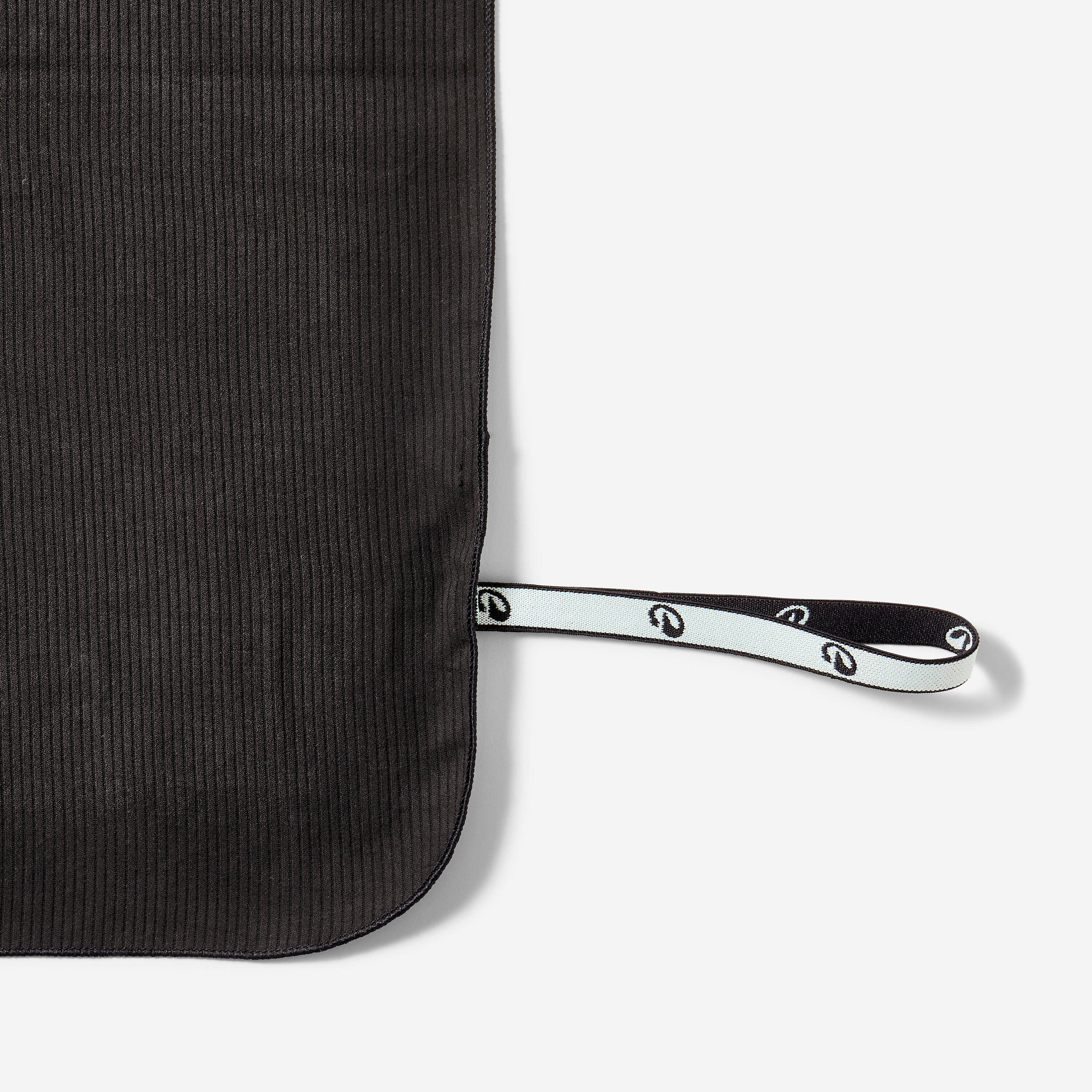 Microfibre Striped Towel Size XL 110 x 175 cm Black/Grey Striped -  4