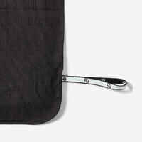 Microfibre Swimming Towel Size XL 110 x 175 cm Black/Grey Striped
