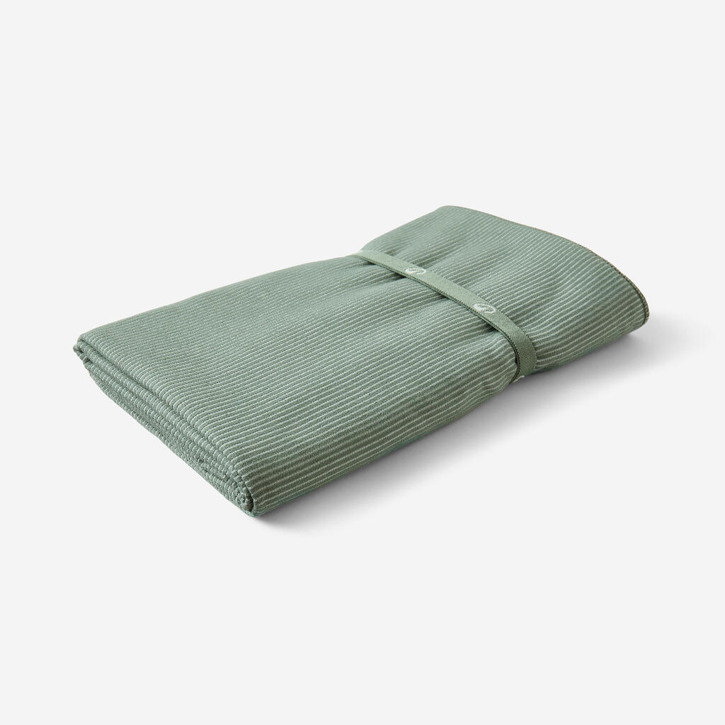 Serviette De Bain Microfibre A Rayures vert foncé/ vert Taille XL 110 x 175 cm
