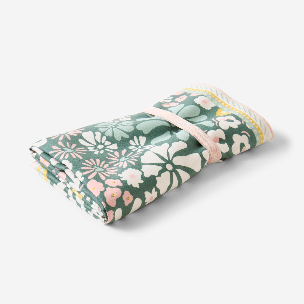 Serviette de bain microfibre compact imprimé taille L 80 x 130 cm