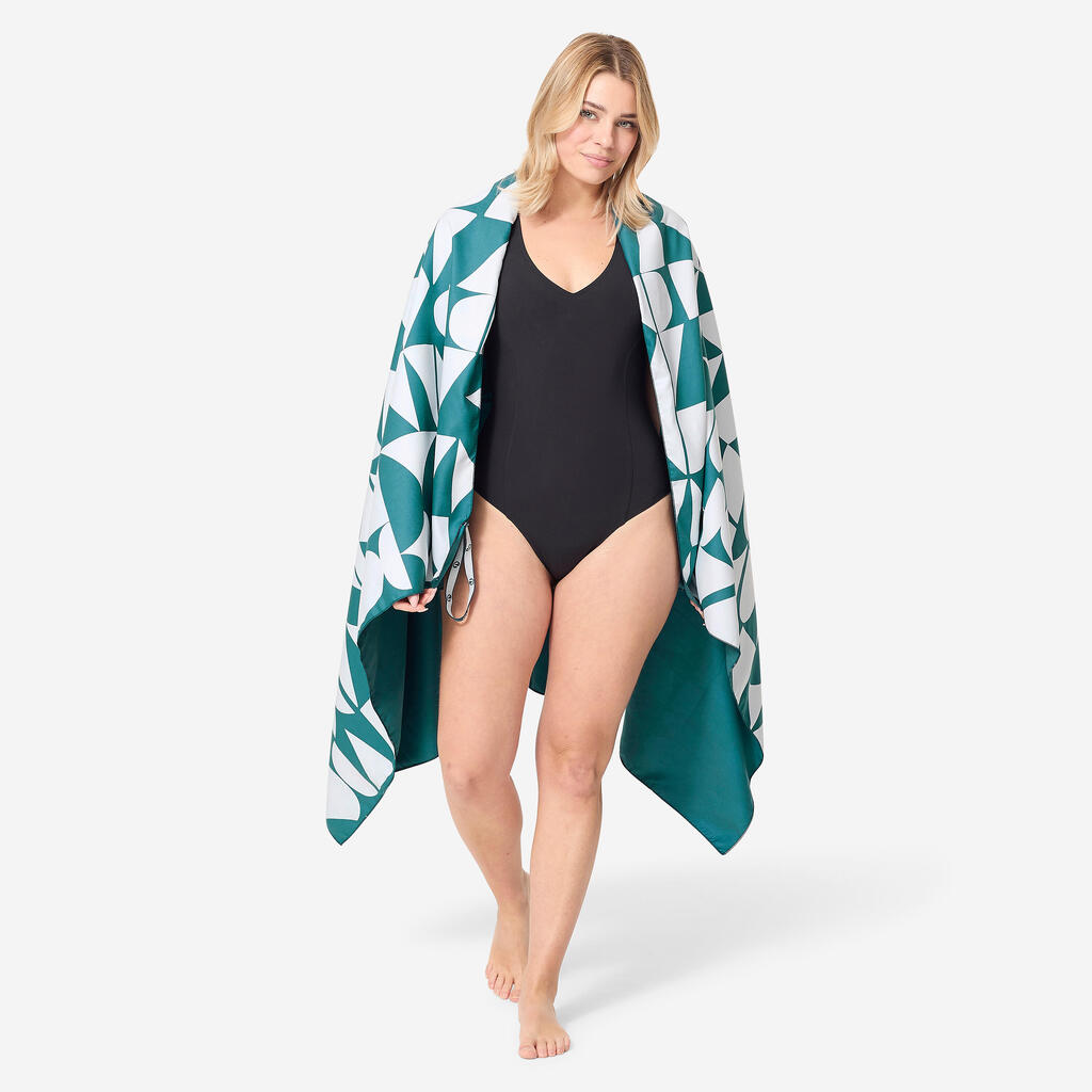 Microfibre towel size XL 110 x 175 cm - flower print