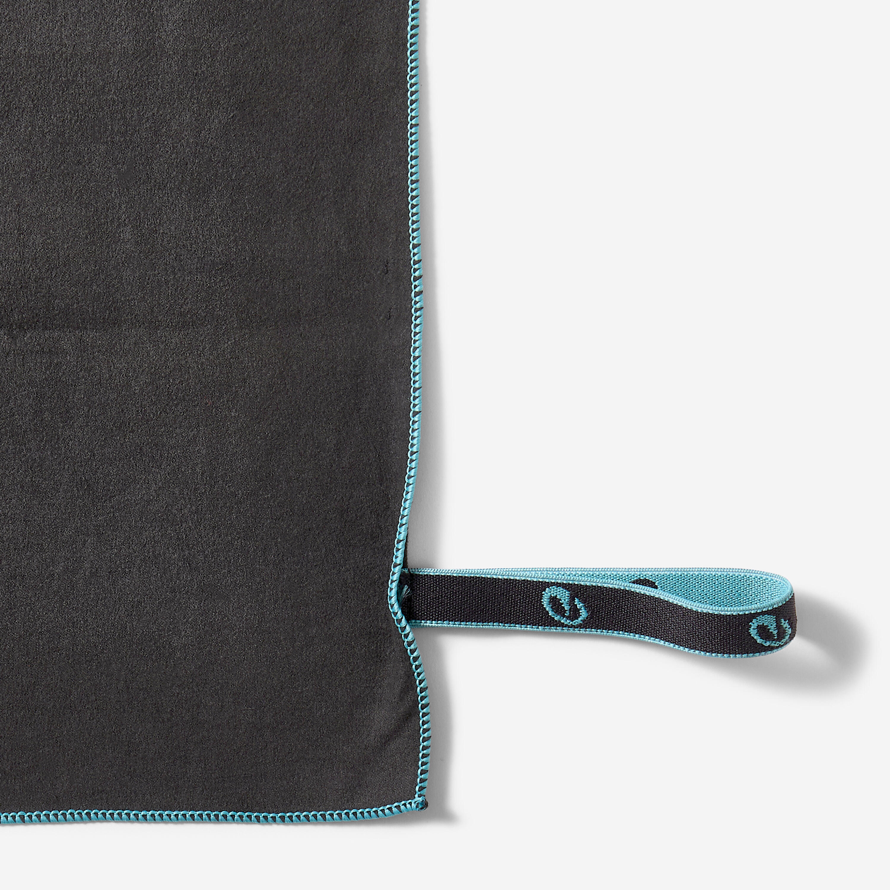 Serviette microfibre ultra compacte taille M 60 x 80 cm - noir - NABAIJI