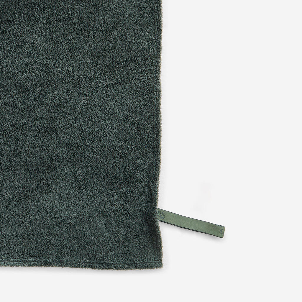 Serviette de bain microfibre ultra douce vert kaki taille l 80 x 130 cm